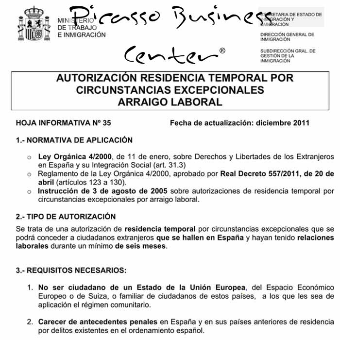Autorització de treball: Arrelament laboral